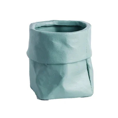 1pc Ceramic Kraft Paper Bag Flower Pot