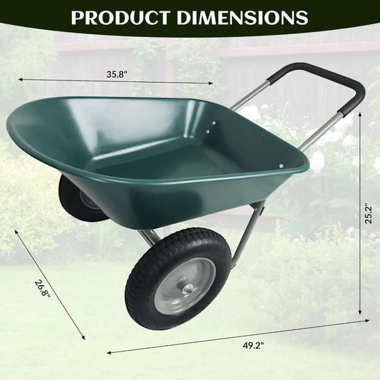 Heavy Duty Dual Wheel Garden Cart