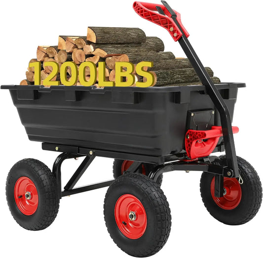 1200lbs Garden Dump Cart 7 Cu.Ft
