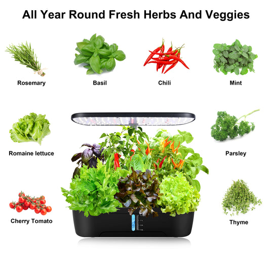 12 Pods Hydroponics Growing System, Herb Garden