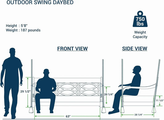 Swing Daybed with Oyster Cushion