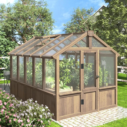 6' x10' Wood Greenhouse for Outdoors