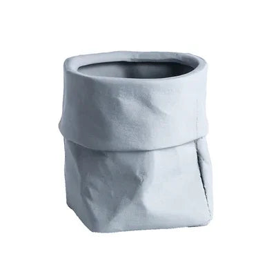 1pc Ceramic Kraft Paper Bag Flower Pot
